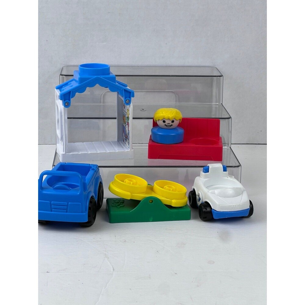 Fisher Price Little People Chunky Sonny Boy Figure Cars Bench Teeter Toter